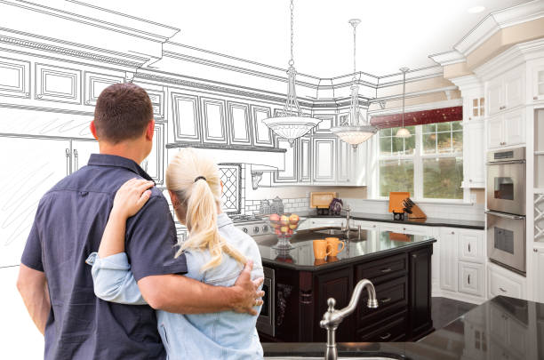 Custom kitchen cabinets installed in a West Berlin home